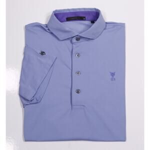 Greyson Rockaway Hunting Club Golf Light Blue Performance Polo Shirt Mens Medium